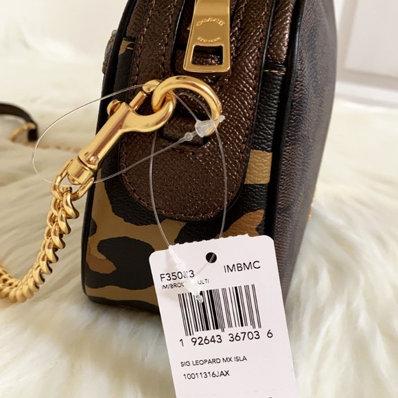 New💃Coach Isla Chain Crossbody Signature Canvas - Picture 9 of 9